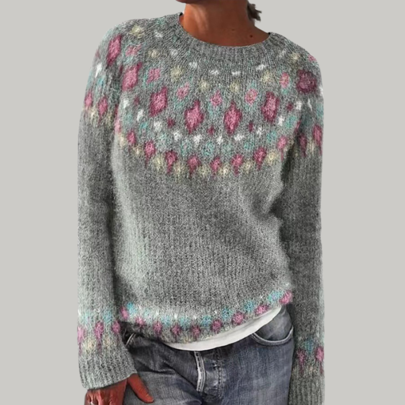 CANDACE - STRICKPULLOVER MIT MUSTER