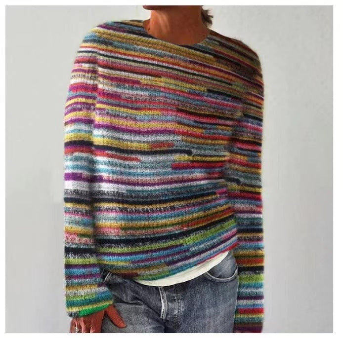 CAROLA - STRICKPULLOVER MIT LÄSSIGEM MUSTER