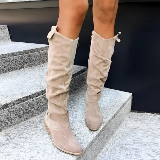 Viktoria - Elegante Hohe Stiefel mit Reißverschluss