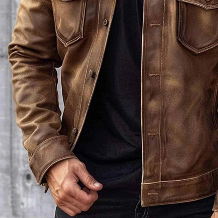 Anton™ | Old-School-Lederjacke