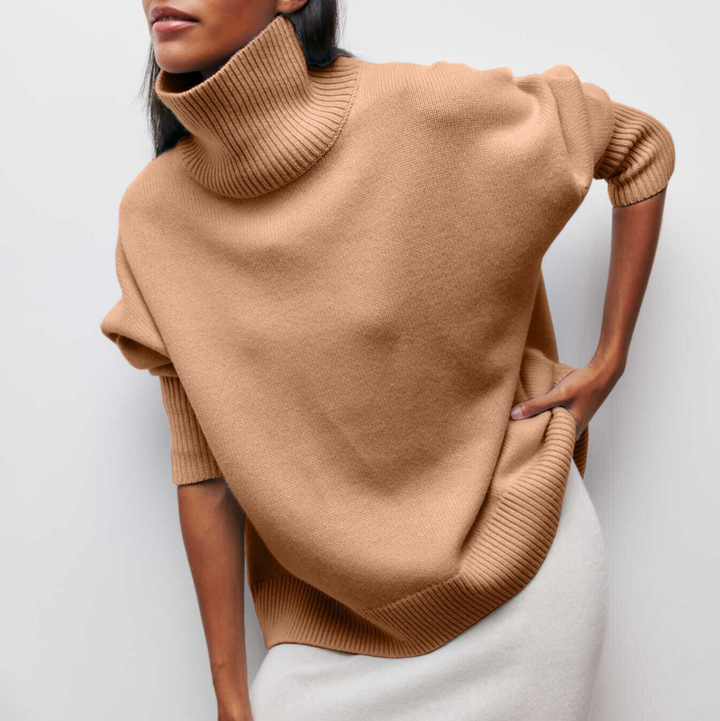 Damia™ | Gemütlicher schicker Rollkragenpullover in Kamel