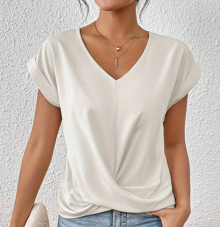 Claire - Elegante Damen V-Ausschnitt Shirt